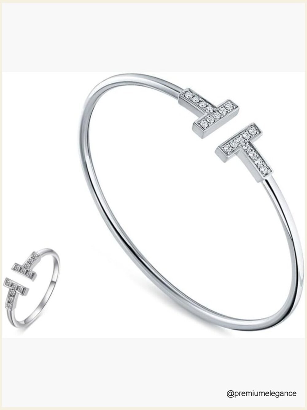Gold Shine Bangle Bracelet Set with Earrings and Rings